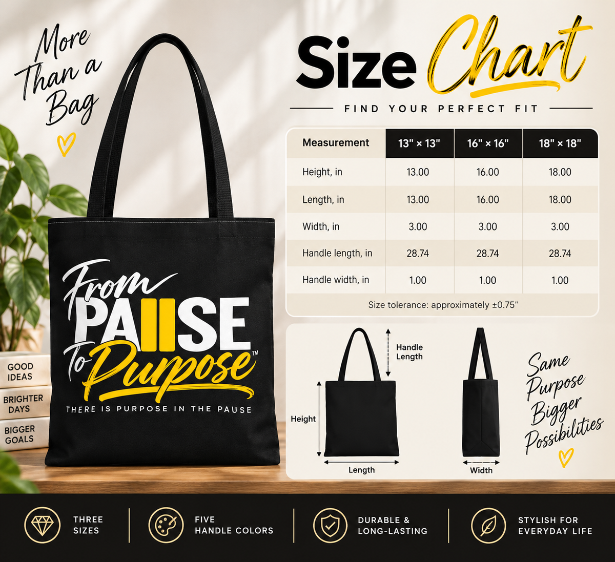 From Pause to Purpose Tote Bag