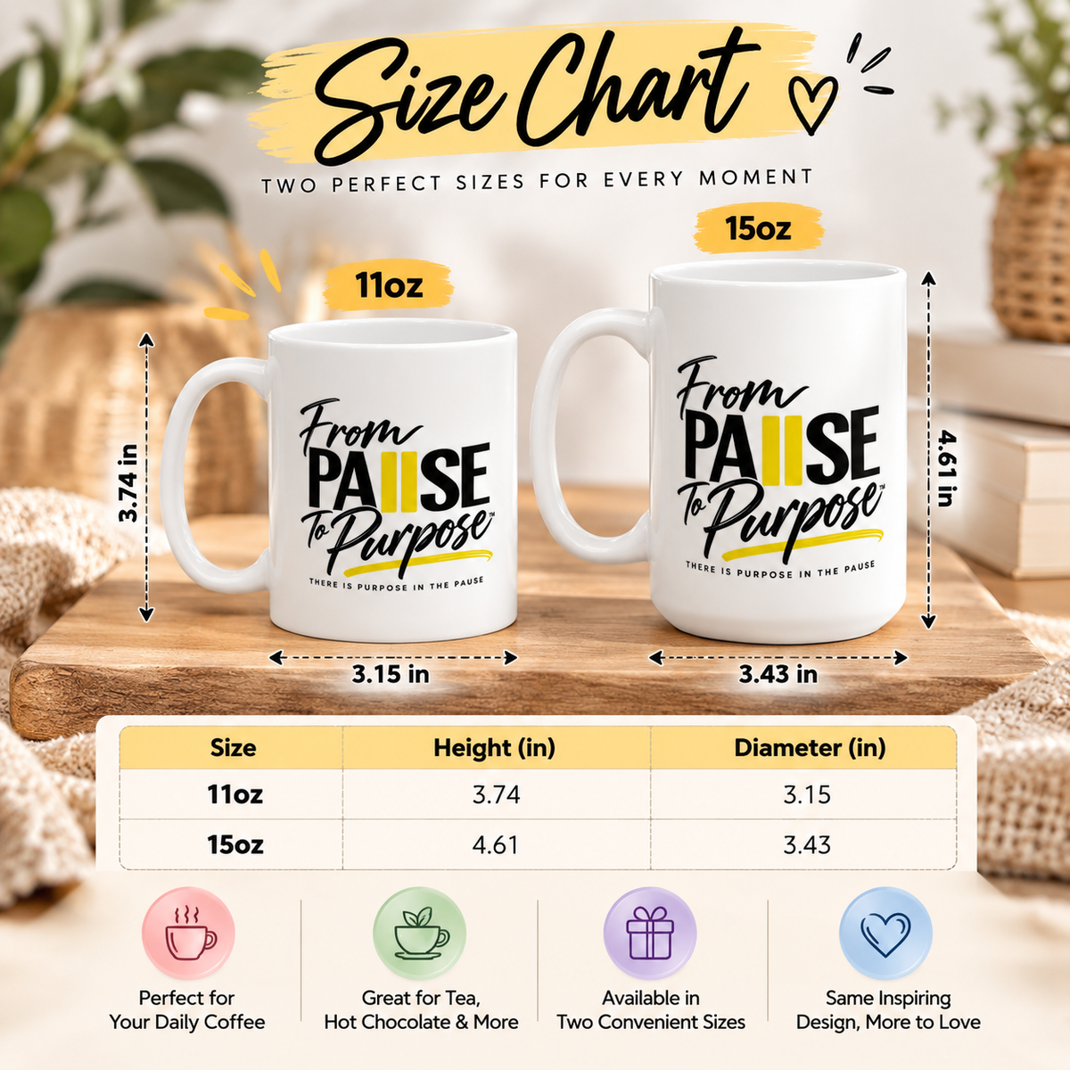 From Pause to Purpose Coffee Mug
