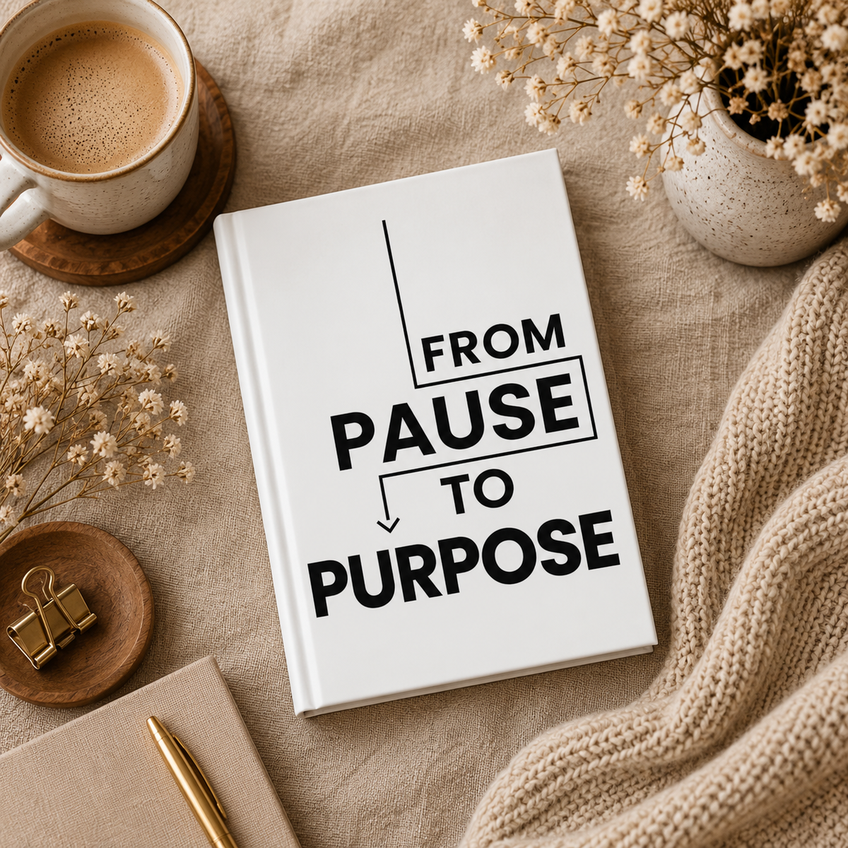 From Pause to Purpose Hardcover Journal
