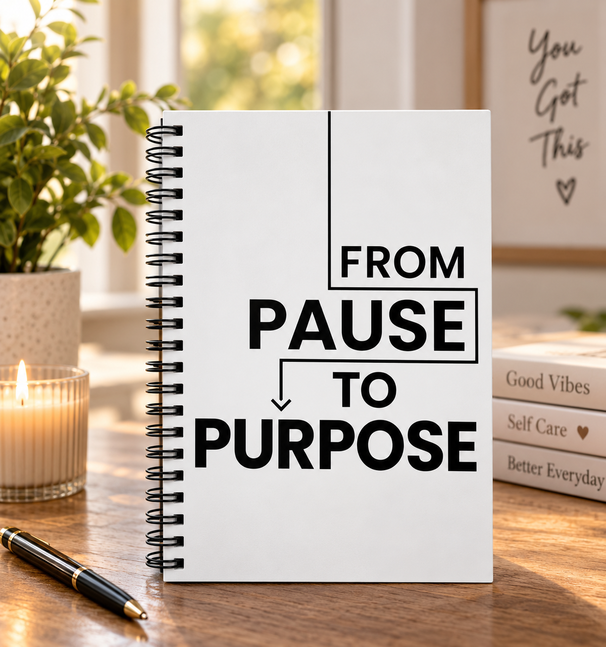 From Pause to Purpose Spiral Notebook