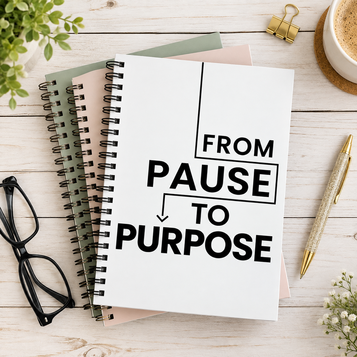 From Pause to Purpose Spiral Notebook