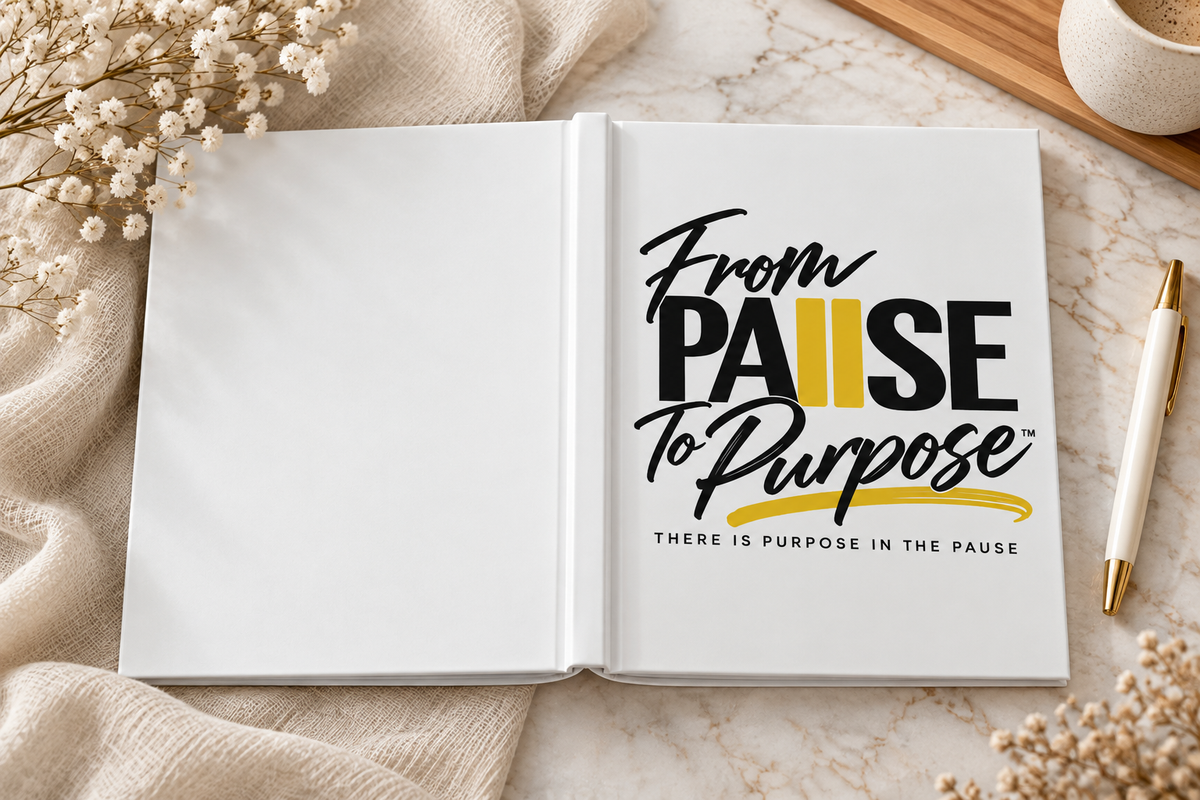 From Pause to Purpose Inspirational Hardcover Journal