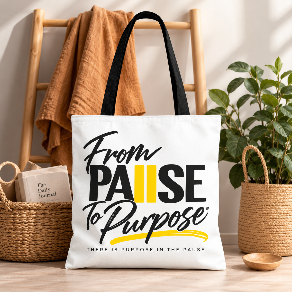 From Pause to Purpose Tote Bag