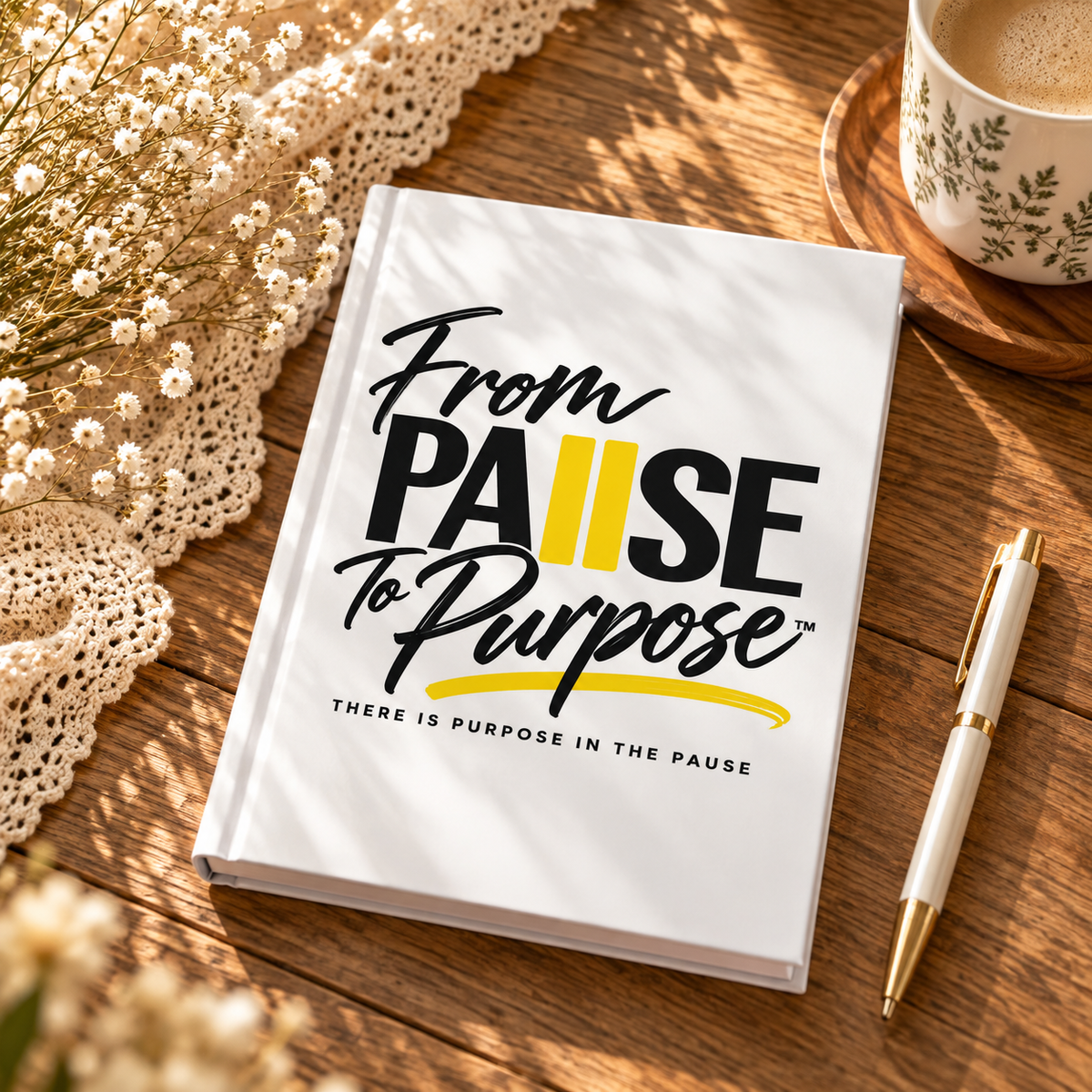 From Pause to Purpose Hardcover Journal