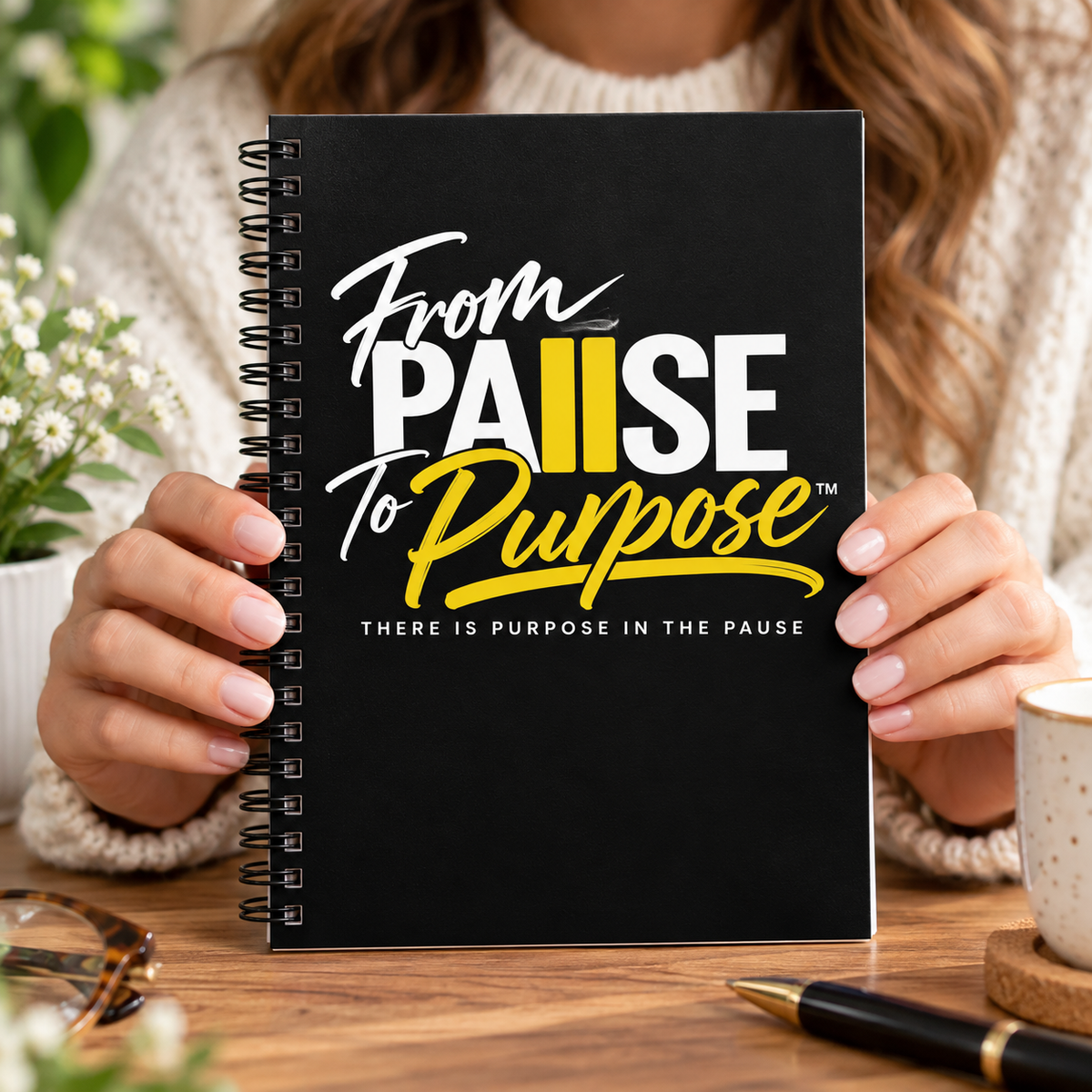 From Pause to Purpose Black Notebook
