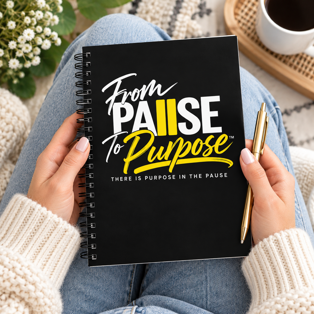 From Pause to Purpose Black Notebook